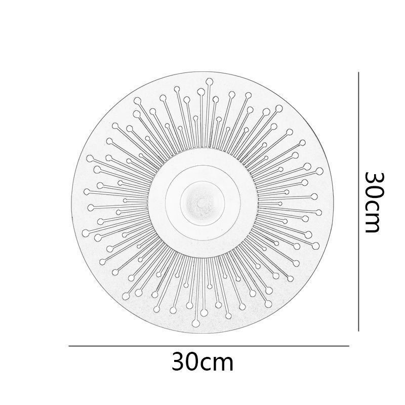 Applique da parete nordica rotonda cava in rame pieno 30 x 4 cm