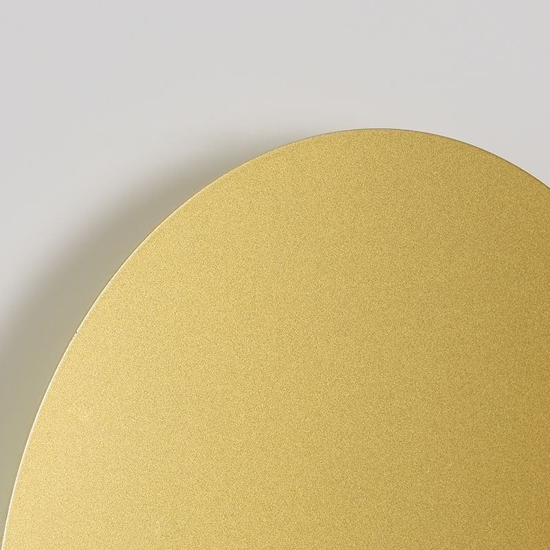 Applique da parete rotonda nordica nero oro in rame pieno