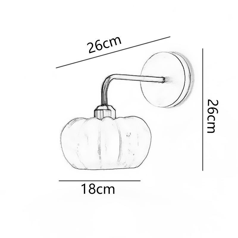 Applique da parete giapponese retrò a zucca