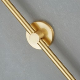 Applique da parete moderna a globo in vetro con finitura oro spazzolato