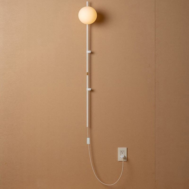 Applique da parete a globo Mid Century Magic Bean con spina