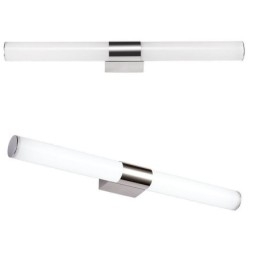 Applique da parete moderna in acciaio inox con specchio, luce bagno LED