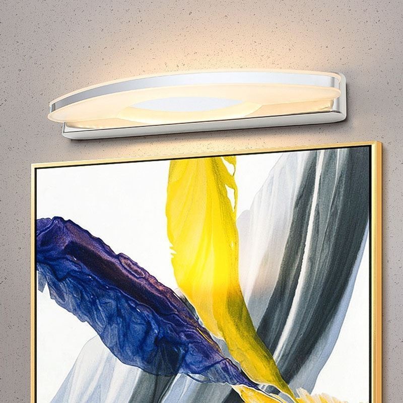 Applique da parete per specchio moderna per bagno in acciaio inossidabile
