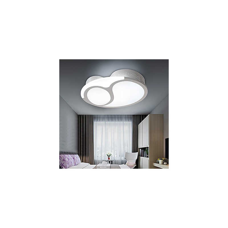 Plafoniera a filo moderna contemporanea in metallo bianco LED integrato 18W