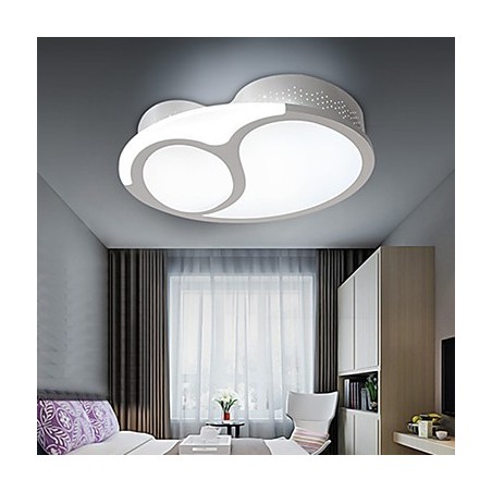 Plafoniera a filo moderna contemporanea in metallo bianco LED integrato 18W