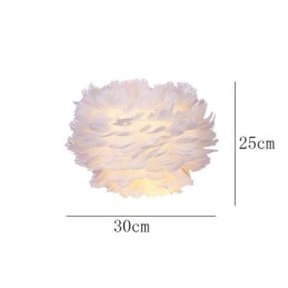 Applique da parete decorativa con piume moderne 25 x 30 cm E26/E27