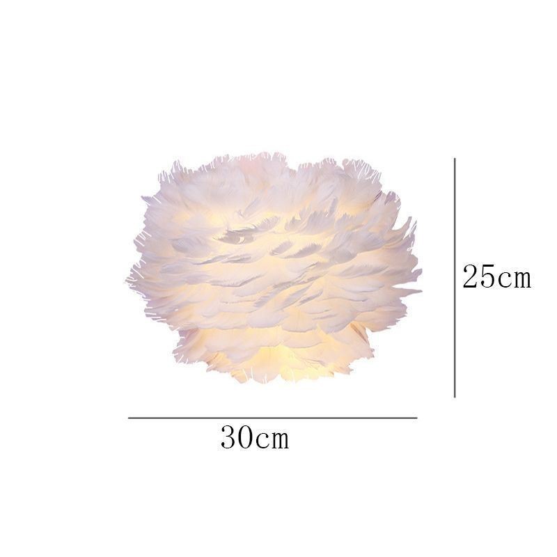 Applique da parete decorativa con piume moderne 25 x 30 cm E26/E27