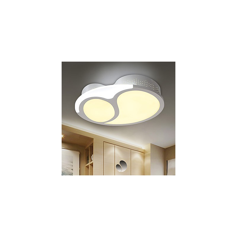 Plafoniera a filo moderna contemporanea in metallo bianco LED integrato 18W