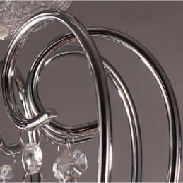 Lampadario classico in cristallo cromato