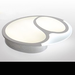 Plafoniera a filo moderna contemporanea in metallo bianco LED integrato 18W
