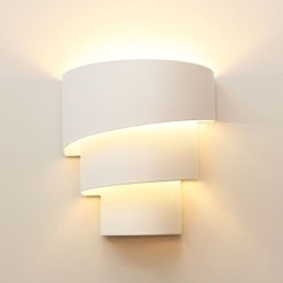 Applique da parete moderna minimalista a spirale, lampada da comodino