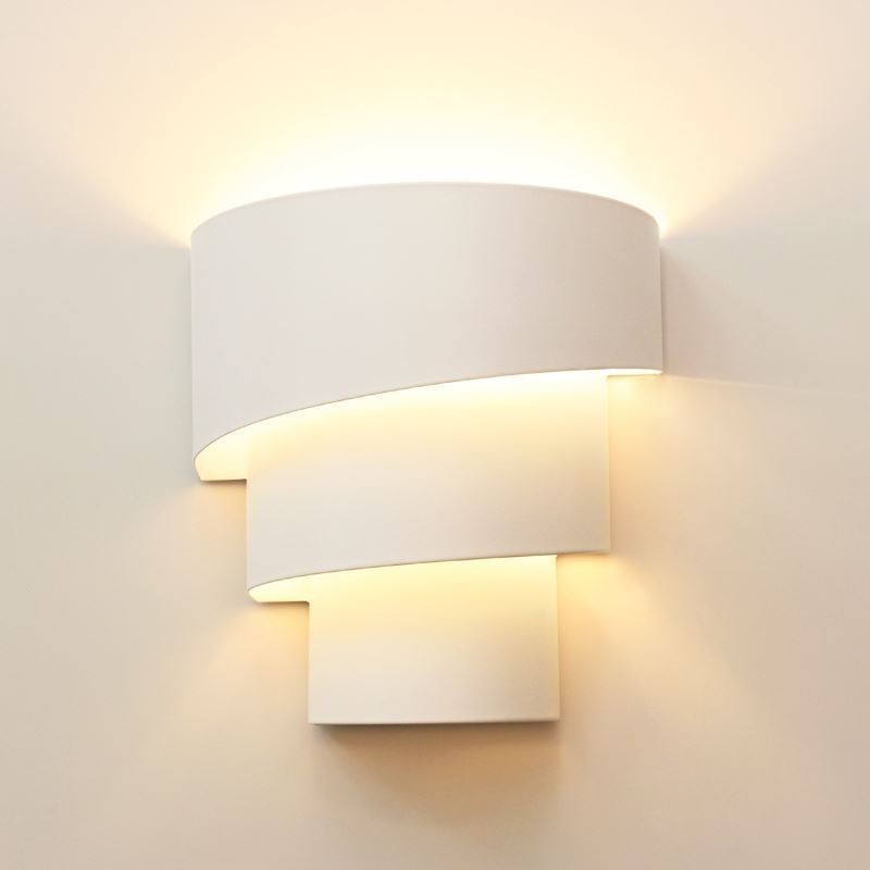 Applique da parete moderna minimalista a spirale, lampada da comodino