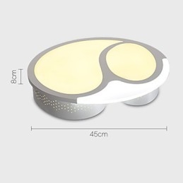 Plafoniera a filo moderna contemporanea in metallo bianco LED integrato 18W