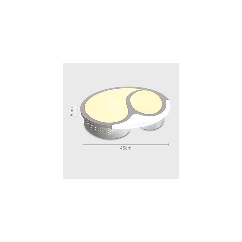 Plafoniera a filo moderna contemporanea in metallo bianco LED integrato 18W