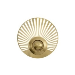 Applique da parete nordica in ottone, forma rotonda cava, LED 16W