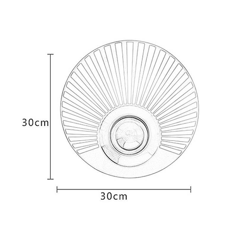 Applique da parete nordica in ottone, forma rotonda cava, LED 16W