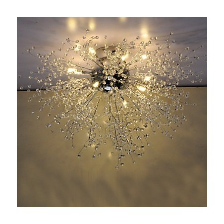 Plafoniera LED a filo globo fuochi d'artificio metallo cromato GDNS