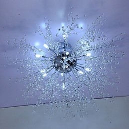 Plafoniera LED a filo globo fuochi d'artificio metallo cromato GDNS