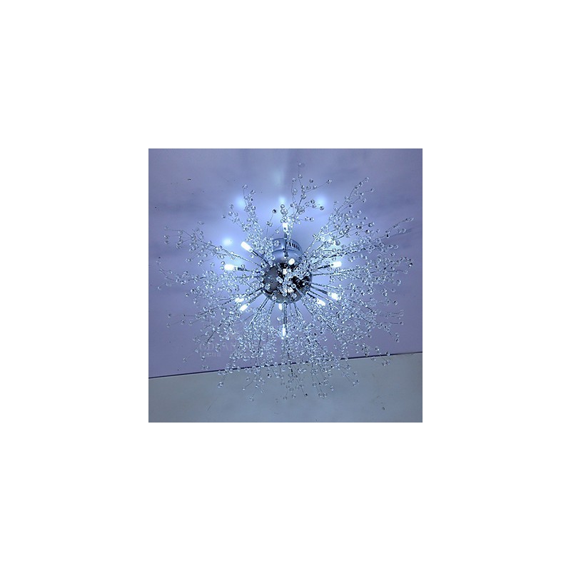 Plafoniera LED a filo globo fuochi d'artificio metallo cromato GDNS