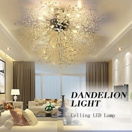 Plafoniera LED a filo globo fuochi d'artificio metallo cromato GDNS