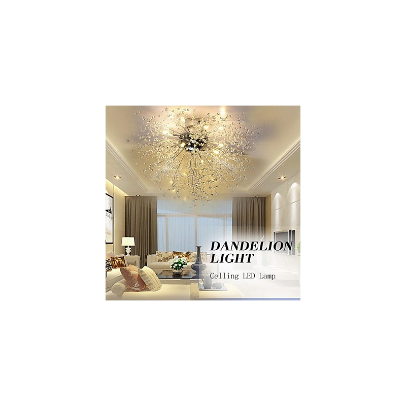 Plafoniera LED a filo globo fuochi d'artificio metallo cromato GDNS