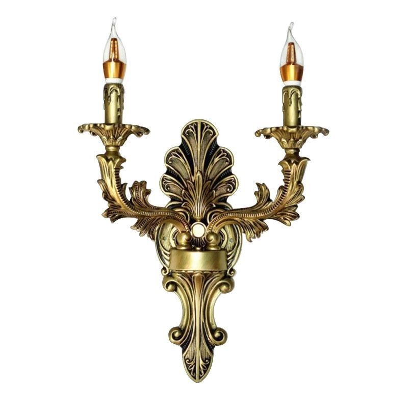Applique da parete retrò europea a doppia illuminazione