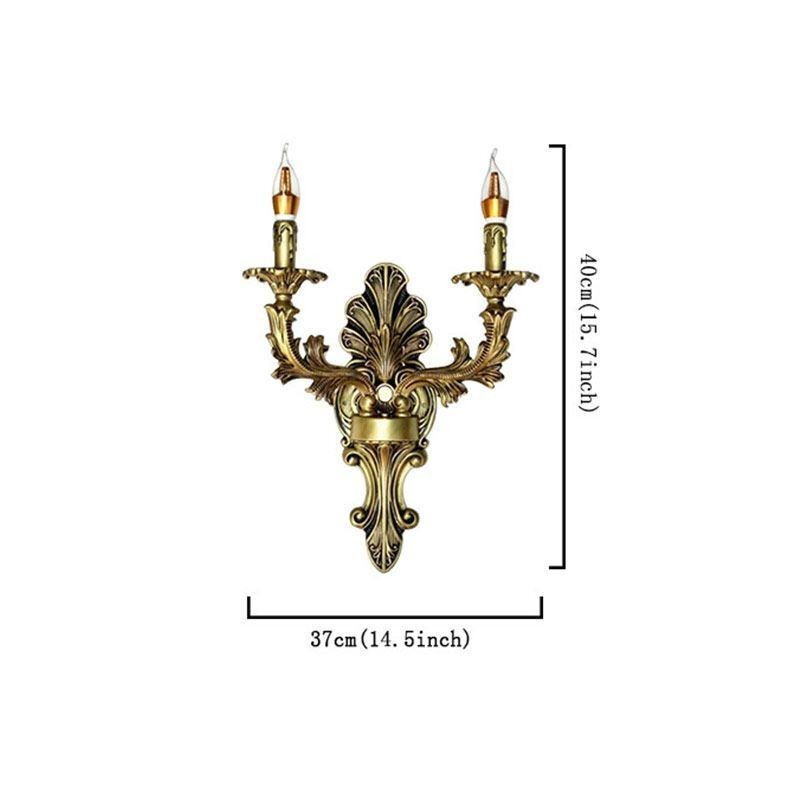 Applique da parete retrò europea a doppia illuminazione