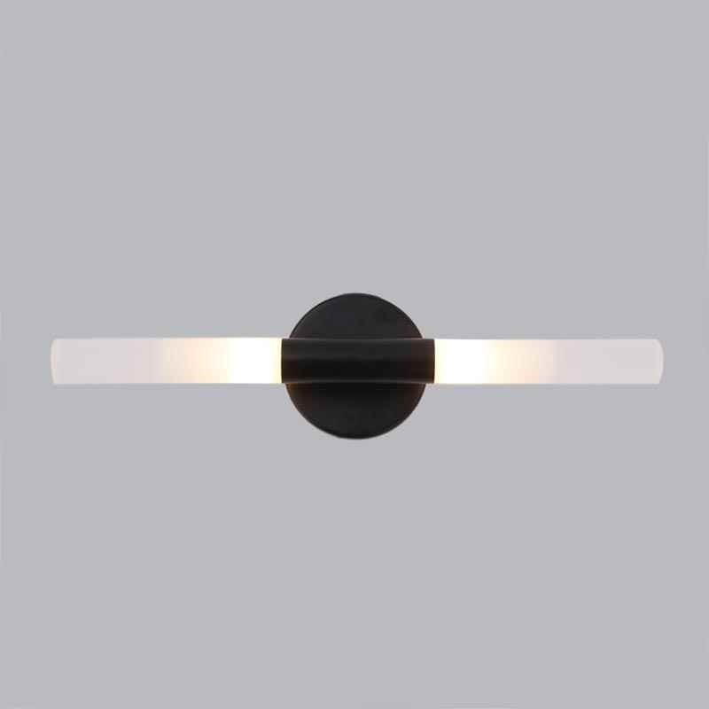 Applique da parete LED moderna e semplice nero e dorato 2x5W 10x43 cm
