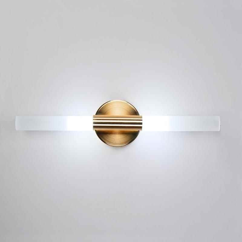 Applique da parete LED moderna e semplice nero e dorato 2x5W 10x43 cm