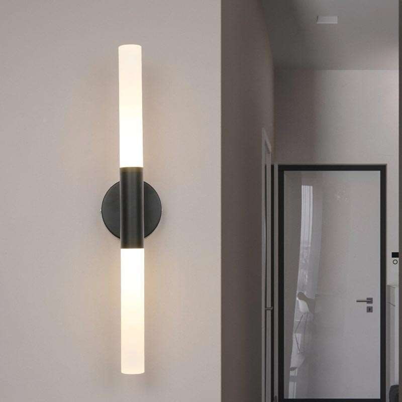 Applique da parete LED moderna e semplice nero e dorato 2x5W 10x43 cm
