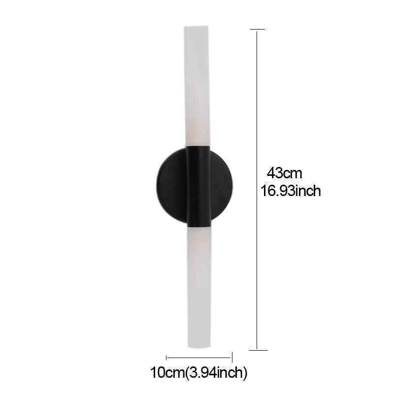 Applique da parete LED moderna e semplice nero e dorato 2x5W 10x43 cm