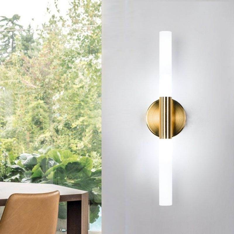 Applique da parete LED moderna e semplice nero e dorato 2x5W 10x43 cm