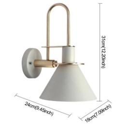 Applique da parete nordica Makron con specchio, lampada frontale creativa