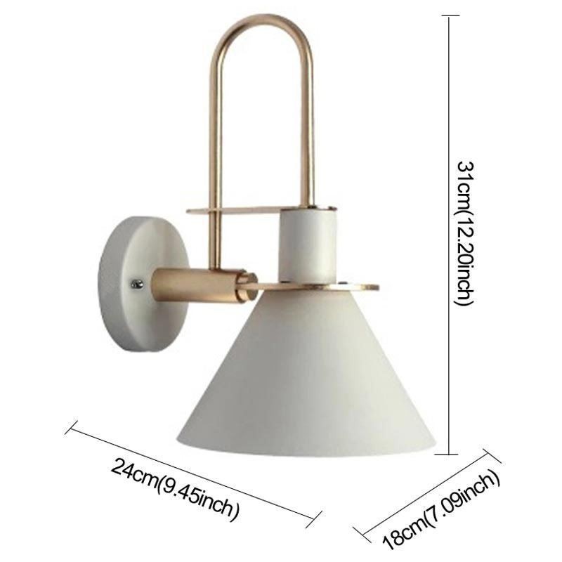 Applique da parete nordica Makron con specchio, lampada frontale creativa