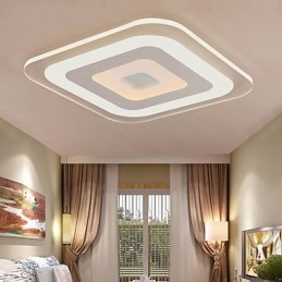Plafoniera a filo quadrata in acrilico con LED integrato e certificazione CE