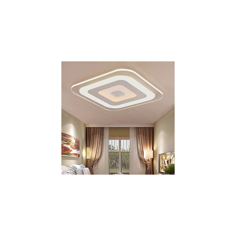 Plafoniera a filo quadrata in acrilico con LED integrato e certificazione CE