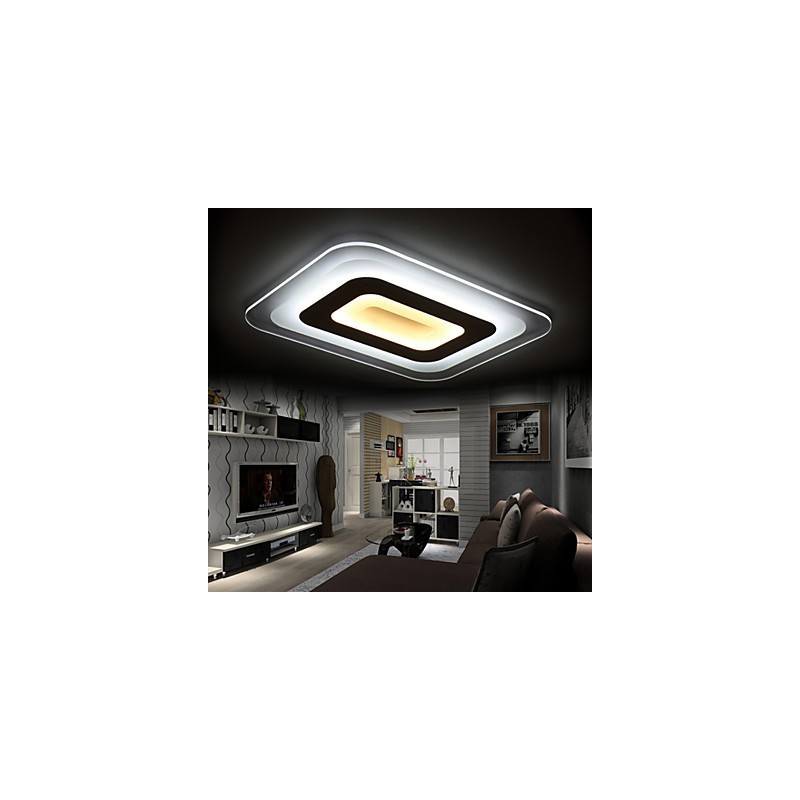 Plafoniera a filo quadrata in acrilico con LED integrato e certificazione CE