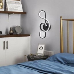 Applique da parete LED minimalista in acrilico con nota 15W 29×10×7 cm