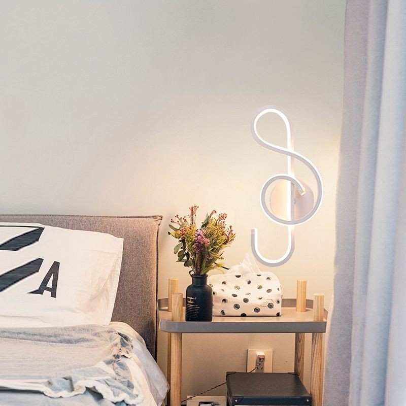 Applique da parete LED minimalista in acrilico con nota 15W 29×10×7 cm