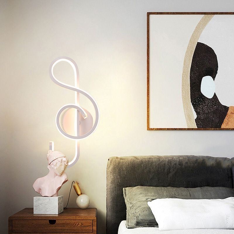 Applique da parete LED minimalista in acrilico con nota 15W 29×10×7 cm