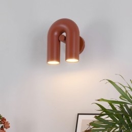 Applique da parete minimalista a U con paralume girevole 90°