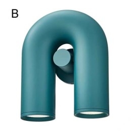 Applique da parete minimalista a U con paralume girevole 90°