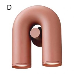 Applique da parete minimalista a U con paralume girevole 90°