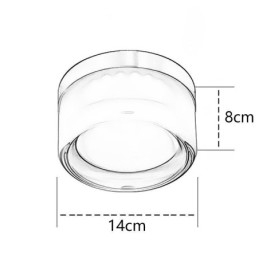 Applique da parete moderna minimalista in ferro battuto e acrilico, testa singola rotonda