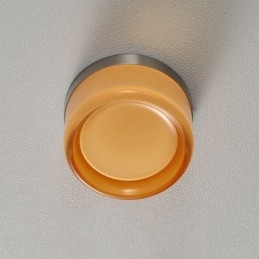 Applique da parete moderna minimalista in ferro battuto e acrilico, testa singola rotonda