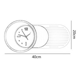 Applique da parete LED moderna minimalista in acrilico e ferro 40×20 cm