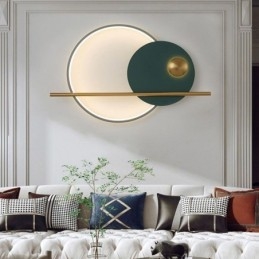 Applique da parete rotonda in ferro battuto LED 23W 1840 lm dimmerabile tricolore 65 x 42 cm
