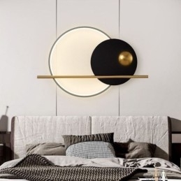 Applique da parete rotonda in ferro battuto LED 23W 1840 lm dimmerabile tricolore 65 x 42 cm