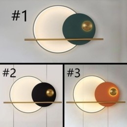 Applique da parete rotonda in ferro battuto LED 23W 1840 lm dimmerabile tricolore 65 x 42 cm