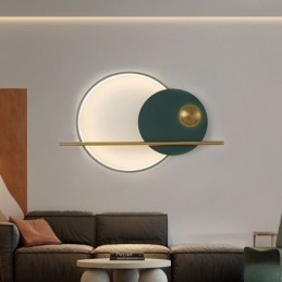 Applique da parete rotonda in ferro battuto LED 23W 1840 lm dimmerabile tricolore 65 x 42 cm